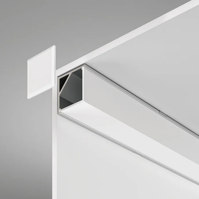 Led Strip Алюминиевый профиль  накладной угловой  16×16 (Серебро, 2 м), ALM009S-2M —  IP20
