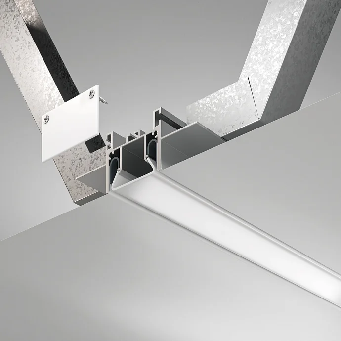 Led Strip Алюминиевый профиль для натяжного потолка 34×72 (Серебро, 2 м), ALM014S-2M —  IP20
