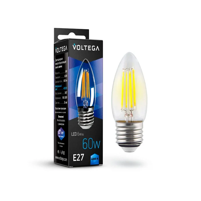 Voltega VG10-C1E27cold6W-F — 6.00Вт IP20