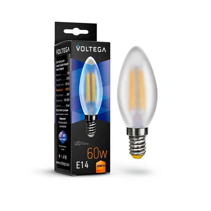 Voltega VG10-C2E14warm6W-F — 6.00Вт IP20