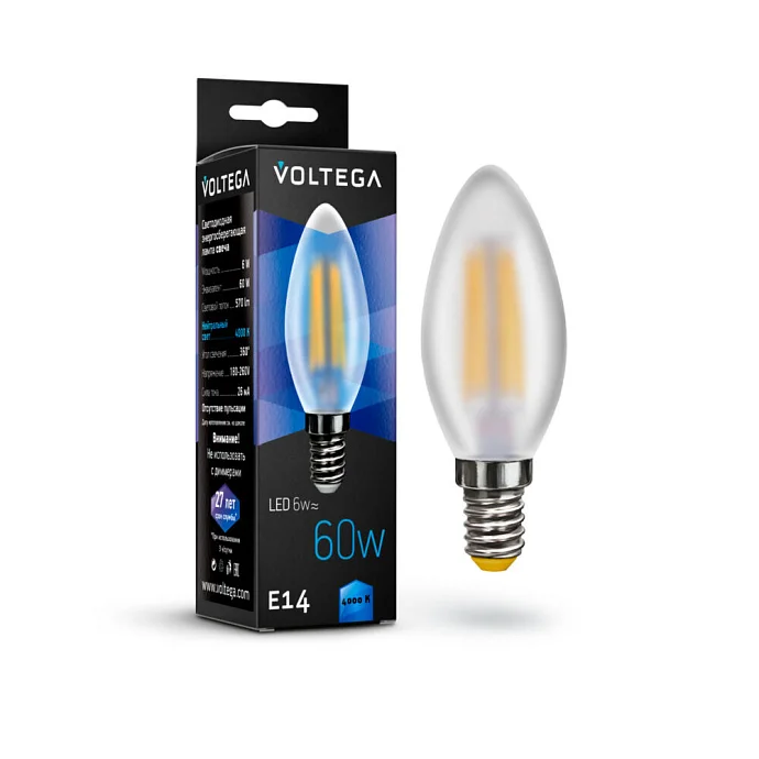 Voltega VG10-C2E14cold6W-F — 6.00Вт IP20