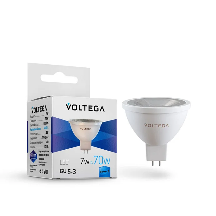Voltega VG2-S1GU5.3cold7W — 7.00Вт IP20
