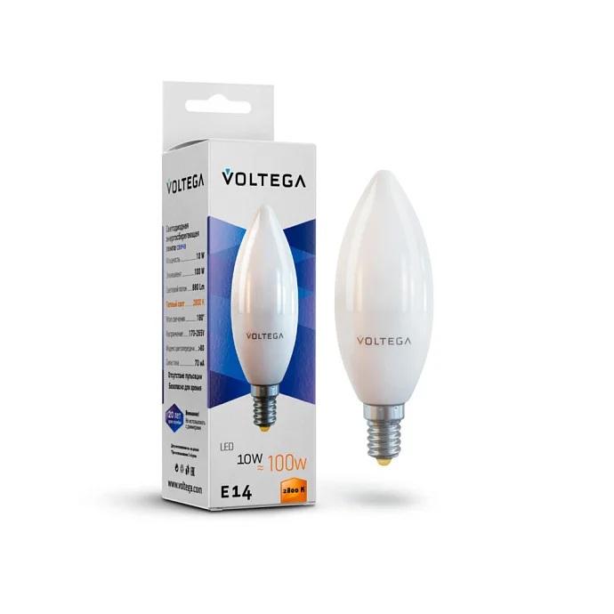 Voltega VG2-C37E14warm10W — 10.00Вт IP20