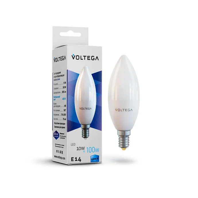 Voltega VG2-C37E14cold10W — 10.00Вт IP20