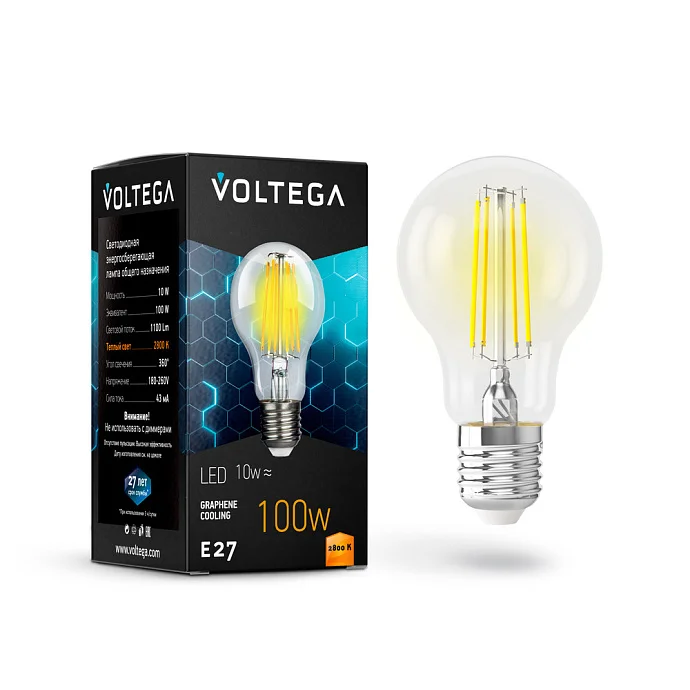Voltega VG10-А1E27warm10W-F — 10.00Вт IP20