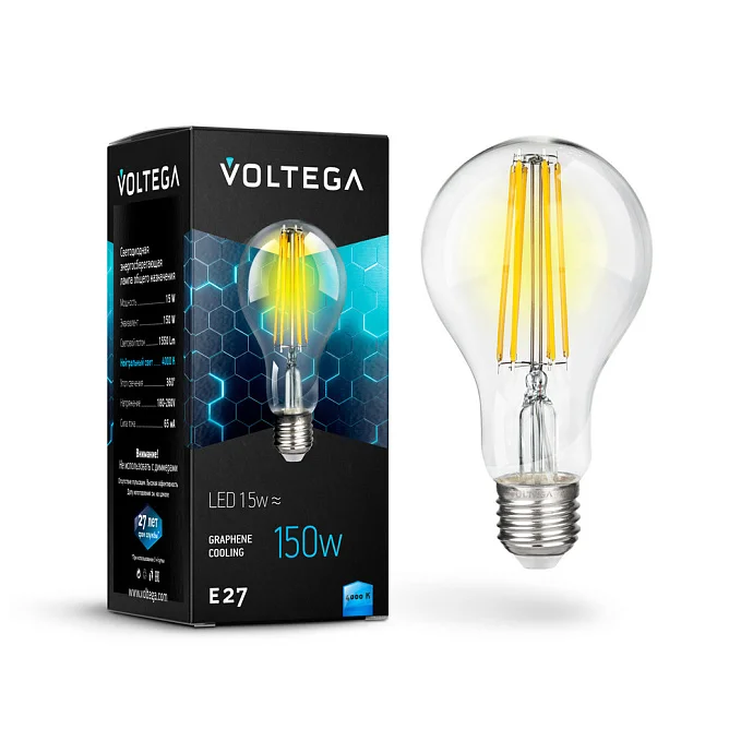 Voltega VG10-A1E27cold15W-F — 15.00Вт IP20