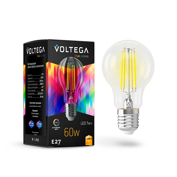 Voltega VG10-A60E27warm7W-FHR — 7.00Вт IP20