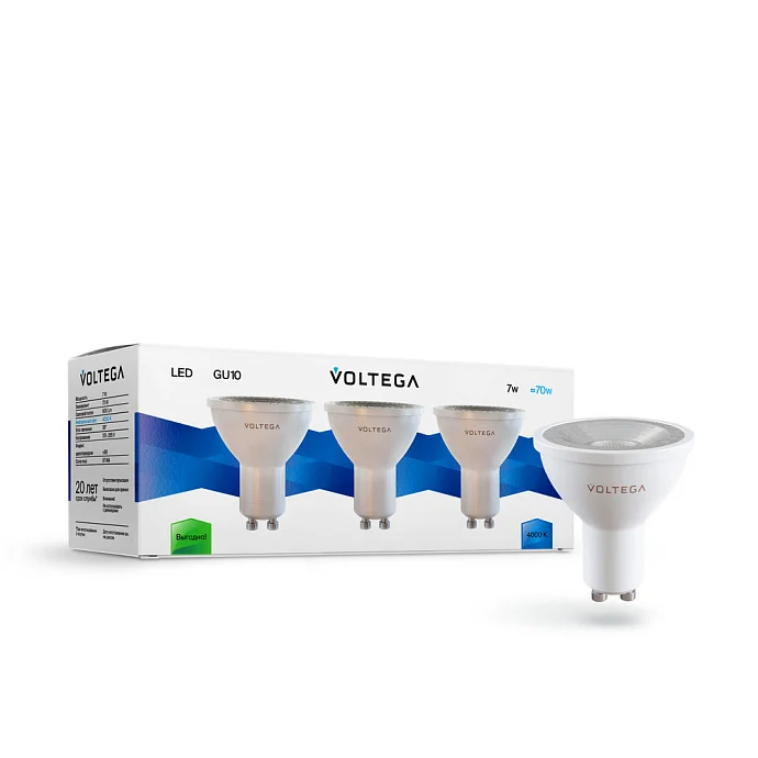 Voltega VG2-S1GU10cold7W-set — 7.00Вт IP20