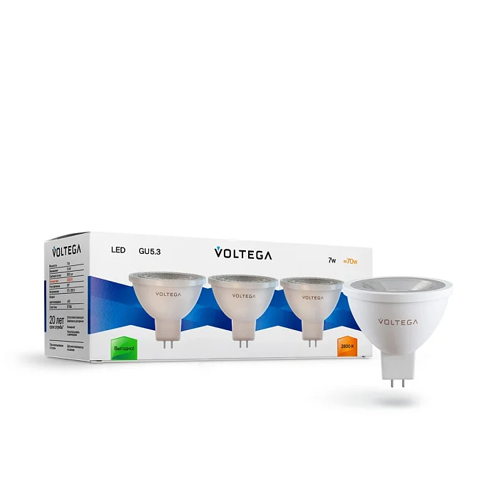 Voltega VG2-S1GU5.3warm7W-set — 7.00Вт IP20
