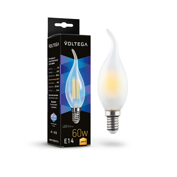 Voltega VG10-CW2E14-3K-6W-F — 6.00Вт IP20