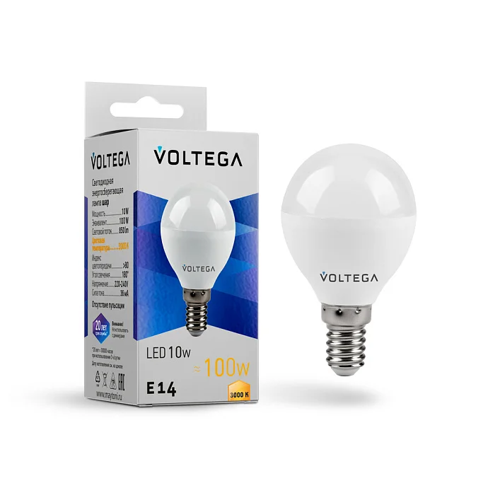 Voltega VG2-G45E14-3K-10W — 10.00Вт IP20