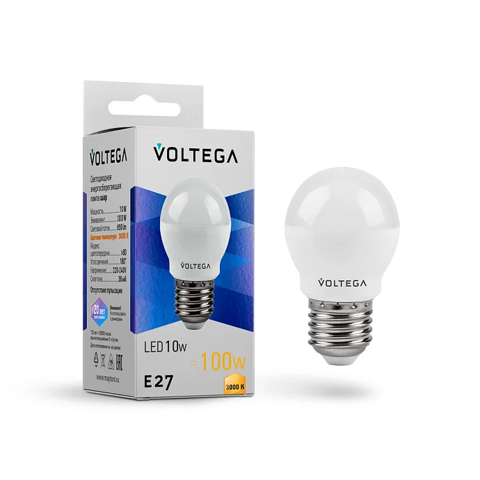 Voltega VG2-G45E27-3K-10W — 10.00Вт IP20