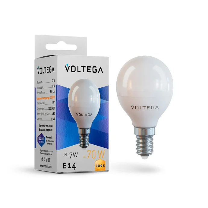 Voltega VG2-G45E14-3K-7W — 7.00Вт IP20