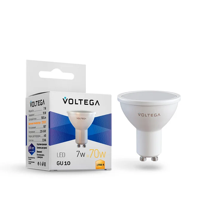 Voltega VG2-S2GU10-2.7K-7W — 7.00Вт IP20