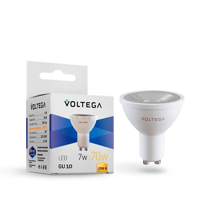 Voltega VG2-S1GU10-2.7K-7W — 7.00Вт IP20