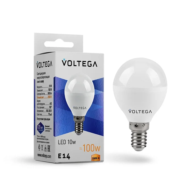 Voltega VG2-G45E14warm10W — 10.00Вт IP20