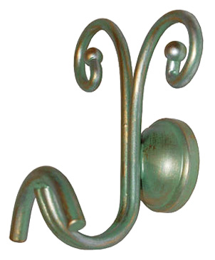 Крючок VetrArte Ricciolo Ric/5 патинированный зеленый