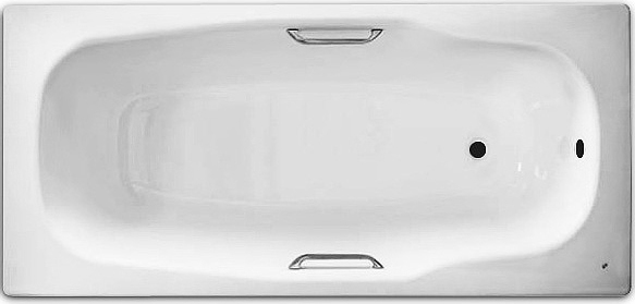 Стальная ванна BLB Atlantica B80A handles 180x80 с отверстиями для ручек, без ножек