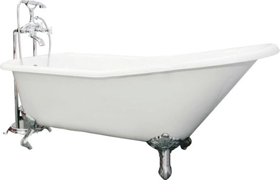 Чугунная ванна Elegansa Schale хромированные ножки