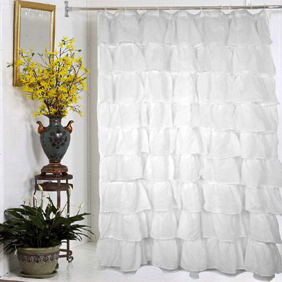 Штора для ванной Carnation Home Fashions Carmen белая