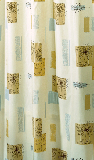 Штора для ванной Bacchetta Contrasti бежевая 180х200