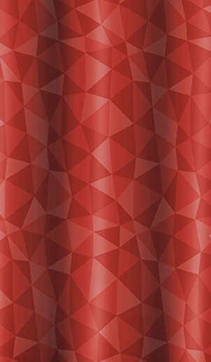 Штора для ванной Bacchetta Diamante красная 180х200