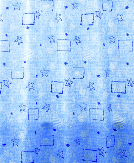 Штора для ванной Bacchetta Marea синяя 180х200