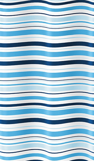 Штора для ванной Bacchetta Righe синяя 240х200