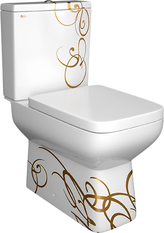 Унитаз-компакт Della Quattro Via Super Plus джаз золото