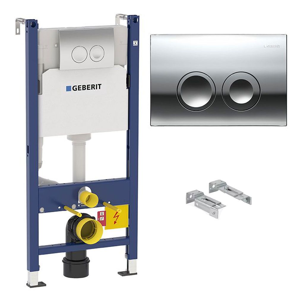 Инсталляция для унитаза Geberit Duofix Delta 458.124.21.1 3 в 1 с кнопкой смыва