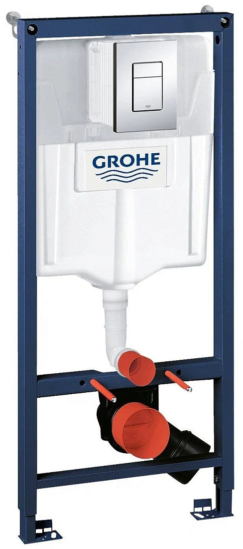 Инсталляция Grohe Rapid SL 38772001 для подвесного унитаза, с клавишей смыва хром