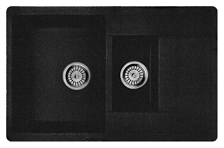 Мойка кухонная Whinstone Гурон черный металлик