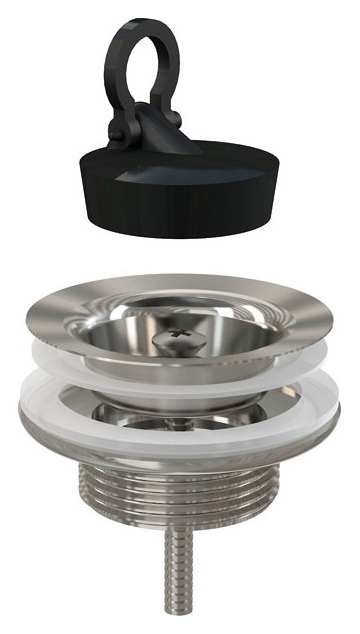 Донный клапан для раковины Alcaplast A439 цельнометаллический