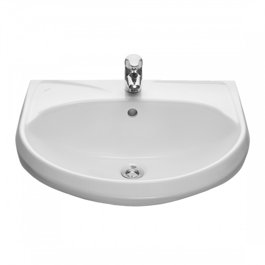 Раковина Santeri Вест 57 с отверстием для смесителя, белый