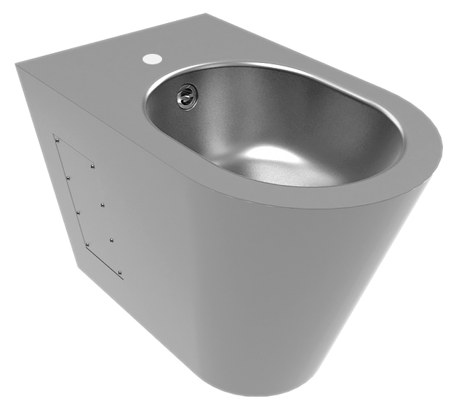 Биде напольное Senda 0021 P satin с отверстием под смеситель