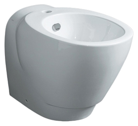 Биде напольное Simas Bohemien BO 04 с одним отверстием, белое