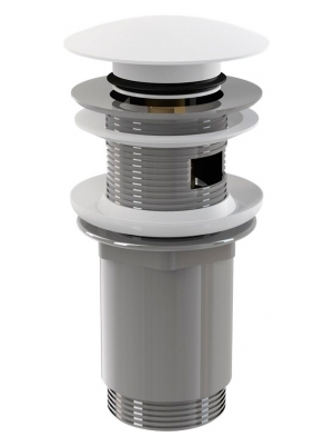 Донный клапан для раковины AlcaPlast A392B с переливом, белый