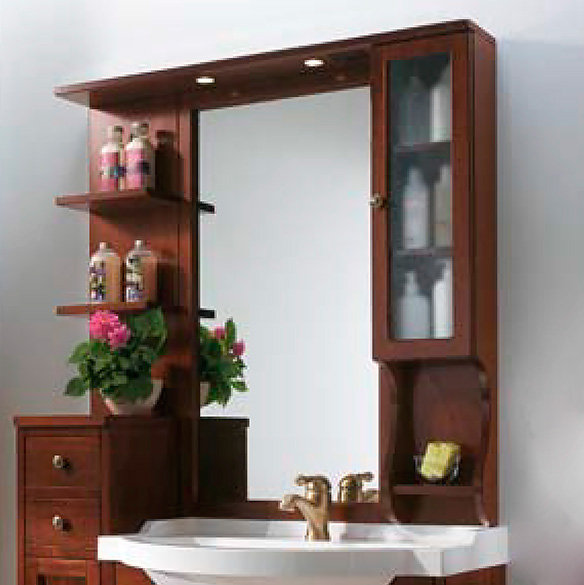 Зеркало-шкаф Eban Eleonora Modular 107 орех, ручки бронза