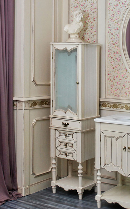 Шкаф-пенал Атолл Флоренция ivory old