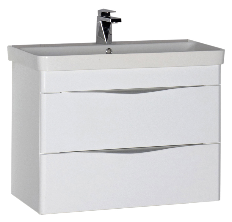 Тумба с раковиной Aquanet Орлеан 80 белая