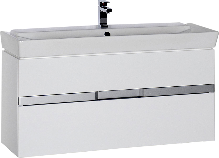 Тумба с раковиной Aquanet Виго 120 белая