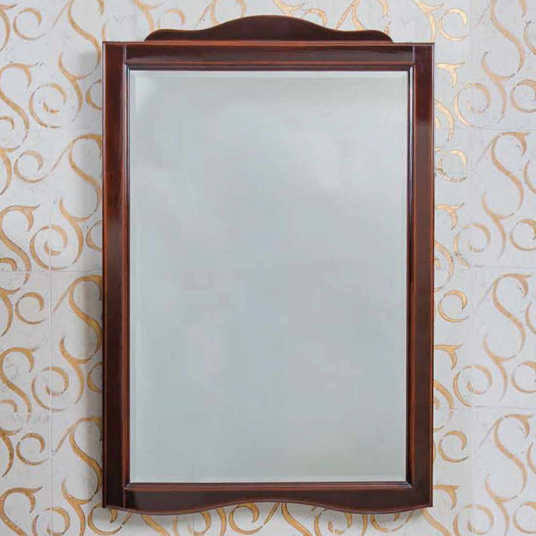 Зеркало La Beaute Classic Lorette темное дерево глянец