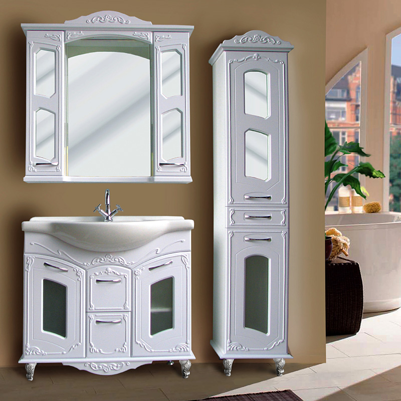 Шкаф-пенал Атолл Мастер и Маргарита белый