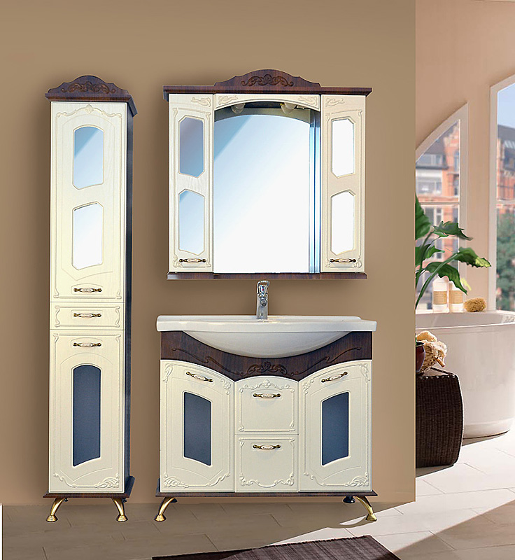 Шкаф-пенал Атолл Мастер и Маргарита орех