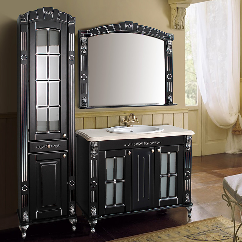 Шкаф-пенал Атолл Александрия  черный