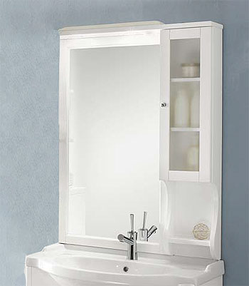 Зеркало-шкаф Eban Arianna 82 белый с ручками