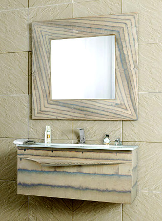 Тумба с раковиной Clarberg Papyrus-wood 100 светлое дерево