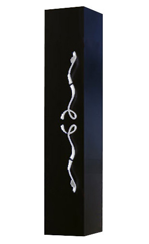 Шкаф-пенал Clarberg Due Amanti 25 черный, без ручек