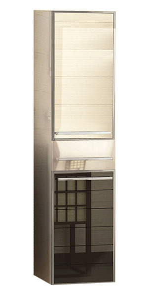 Шкаф-пенал Edelform Ginza белый с черным R