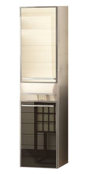 Шкаф-пенал Edelform Ginza белый с черным L